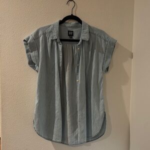 GAP Women’s Casual Denim Blue Shirt